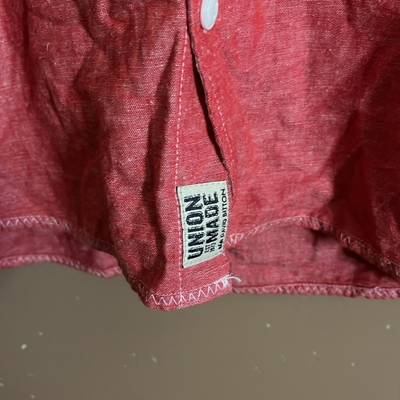 Union made linen blend Buffalo David Bitton shirt. B7 - Picture 9 of 9